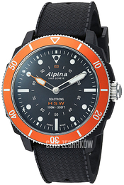 Alpina Horological Smartwatch Czarny/Guma Ø44 mm AL-282LBO4V6