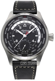 Alpina Startimer Czarny/Skóra Ø44 mm AL-718B4S6