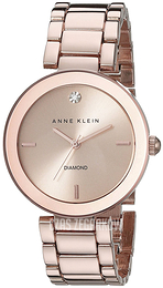 Anne Klein Diamond Różowe złoto/Stal w kolorze różowego złota Ø32 mm AK/1362RGRG