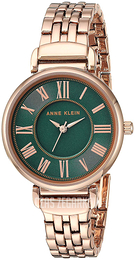 Anne Klein Bracelet Zielony/Stal w kolorze różowego złota Ø30 mm AK/2158GNRG
