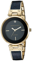 Anne Klein Diamond Niebieski/Stal w odcieniu złota Ø34 mm AK/2512NVGB