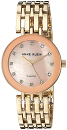 Anne Klein Diamond Różowy/Stal w odcieniu złota Ø30 mm AK/2944PMGB