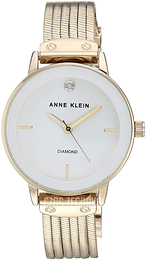 Anne Klein Diamond Biały/Stal w odcieniu złota Ø30 mm AK/3220WTGB