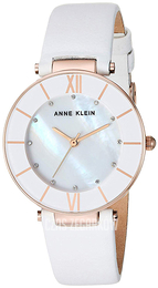 Anne Klein Crystal Biały/Skóra Ø32 mm AK/3272RGWT
