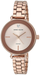 Anne Klein Diamond Różowe złoto/Stal w kolorze różowego złota Ø30 mm AK/3386RGRG