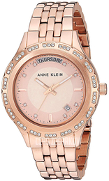 Anne Klein Crystal Różowe złoto/Stal w kolorze różowego złota Ø35 mm AK/3474RGRG