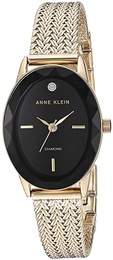 Anne Klein Diamond Czarny/Stal w odcieniu złota Ø24 mm AK/3498BKGB