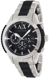 Armani Exchange Active Czarny/Stal Ø47 mm AX1214