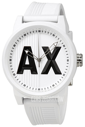 Armani Exchange ATLC Biały/Guma Ø46 mm AX1450