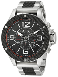 Armani Exchange Dress Czarny/Stal Ø48 mm AX1521