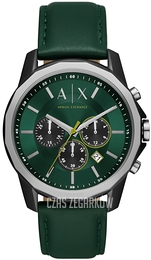 Armani Exchange Banks Zielony/Skóra Ø44 mm AX1741