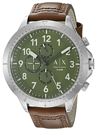 Armani Exchange Aeroracer Zielony/Skóra Ø50 mm AX1758