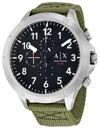 Armani Exchange Aeroracer Czarny/Tkanina Ø50 mm AX1759