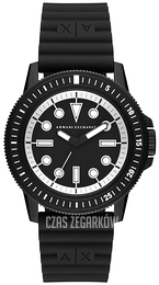 Armani Exchange Leonardo Czarny/Guma Ø42 mm AX1852