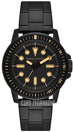 Armani Exchange Leonardo Czarny/Stal Ø44 mm AX1855