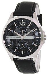 Armani Exchange Dress Czarny/Skóra Ø47 mm AX2120