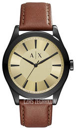 Armani Exchange Smart Żółte złoto/Skóra Ø44 mm AX2329