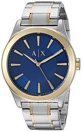 Armani Exchange Nico Niebieski/Stal w odcieniu złota Ø44 mm AX2332
