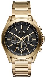 Armani Exchange Drexler Czarny/Stal w odcieniu złota Ø44 mm AX2611
