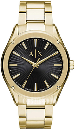 Armani Exchange Fitz Czarny/Stal w odcieniu złota Ø44 mm AX2801