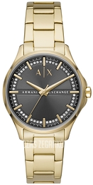 Armani Exchange Lady Hampton Szary/Pozlacana Ø36 mm AX5257