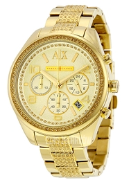 Armani Exchange Active Szampański/Stal w odcieniu złota Ø40 mm AX5516