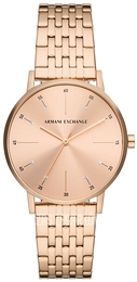 Armani Exchange Lola Różowy/Stal w kolorze różowego złota Ø36 mm AX5581