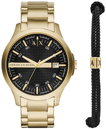 Armani Exchange Hampton Czarny/Pozlacana Ø46 mm AX7124