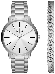Armani Exchange Cayde Srebrny/Stal Ø42 mm AX7138SET