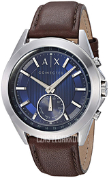 Armani Exchange Connected Niebieski/Skóra Ø44 mm AXT1010