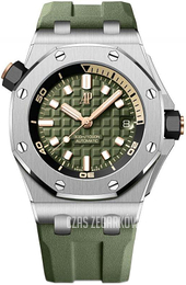 Audemars Piguet Royal Oak Offshore Zielony/Guma Ø42 mm 15720ST.OO.A052CA.01