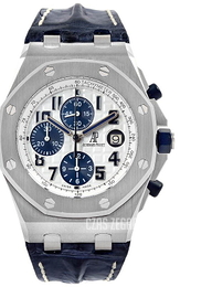 Audemars Piguet Royal Oak Offshore Navy Chronograph Biały/Skóra Ø42 mm 26170ST.OO.D305CR.01