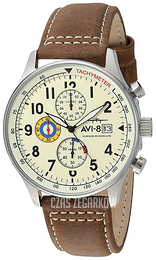 AVI-8 Hawker Hurricane Kremowy/Skóra Ø42 mm AV-4011-04