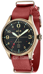 AVI-8 Flyboy Czarny/Skóra Ø44 mm AV-4042-01