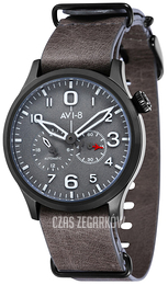 AVI-8 Flyboy Szary/Skóra Ø42 mm AV-4048-04