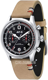 AVI-8 Flyboy Czarny/Skóra Ø42 mm AV-4054-02