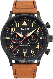 AVI-8 Hawker Hurricane Czarny/Skóra Ø43 mm AV-4088-03