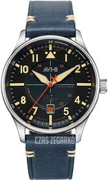 AVI-8 Hawker Hurricane Niebieski/Skóra Ø43 mm AV-4094-02