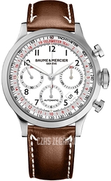 Baume & Mercier Capeland Biały/Skóra Ø42 mm M0A10000