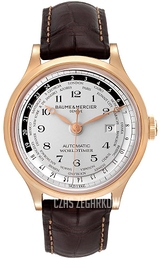 Baume & Mercier CAPELAND Biały/Skóra Ø44 mm MOA10107