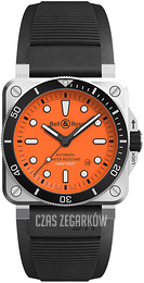 Bell & Ross Instruments Pomarańczowy/Guma BR-03-92-DIVER-ORANGE
