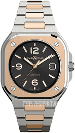 Bell & Ross Br 05 Czarny/18 karatowe różowe złoto BR-05-BLACK-STEEL-AND-GOLD-STEEL
