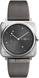 Bell & Ross Br S Quartz Szary/Satyna BR-S-GREY-DIAMOND-EAGLE-CALFSKIN