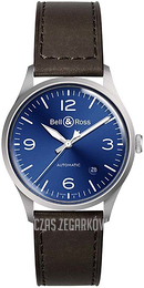 Bell & Ross Vintage Niebieski/Skóra Ø38.5 mm BR-V1-92-BLUE-STEEL