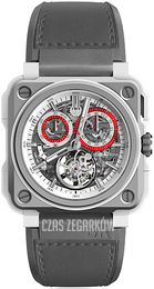 Bell & Ross Experimental Szkieletowa tarczy/Guma BR-X1-TOURBILLON-WHITE-HAWK