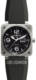 Bell & Ross BR 01-96 Czarny/Guma Ø46 mm BR0196-BL-ST