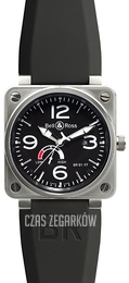 Bell & Ross BR 01-97 Czarny/Guma Ø46 mm BR0197-BL-ST
