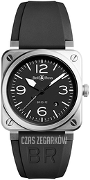 Bell & Ross Br 03-92 Czarny/Guma Ø42 mm BR0392-BLC-ST