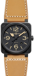 Bell & Ross BR 03-92 Czarny/Skóra Ø42 mm BR0392-HERITAGE