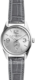 Bell & Ross BR 123 Srebrny/Skóra Ø41 mm BRG123-WH-ST-SCR
